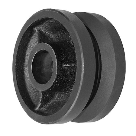 Durastar Wheel; 4X2 V-Groove Cast Iron (Black); 1-3/16 " Plain Bore 420VG84B